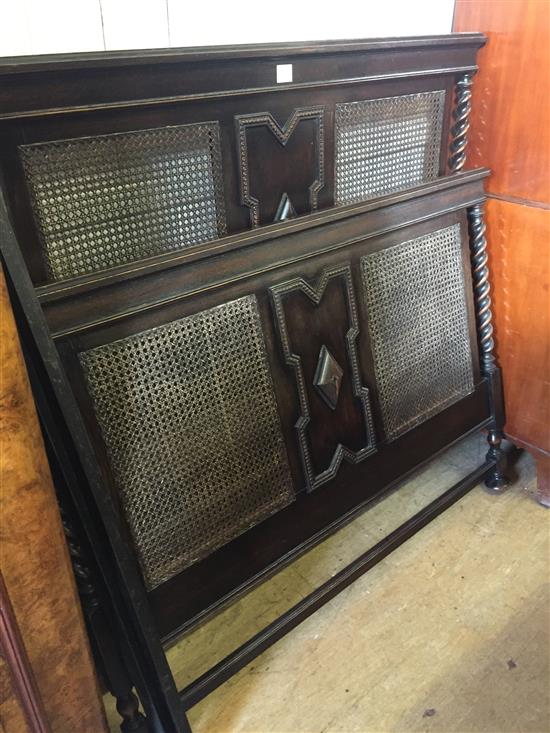 Jacobean Revival oak bedstead